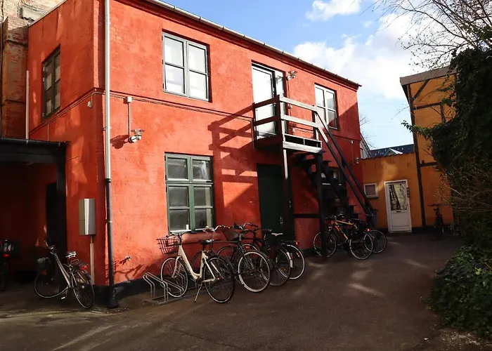 Charming Red Courtyard